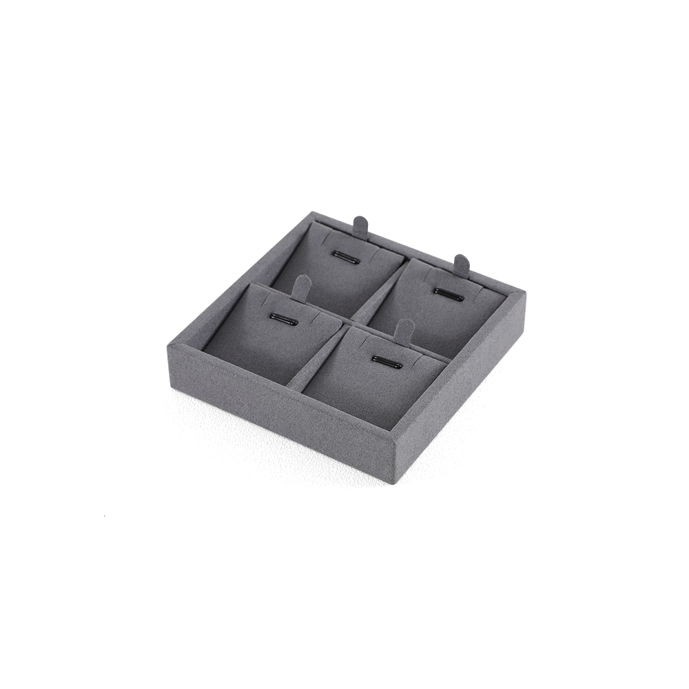 Yinbeini Ring Earring  Bracelet Necklace Display Case with Cover Tray Drawer Jewelry Storage Tray Microfiber Jewelry Organizer P013