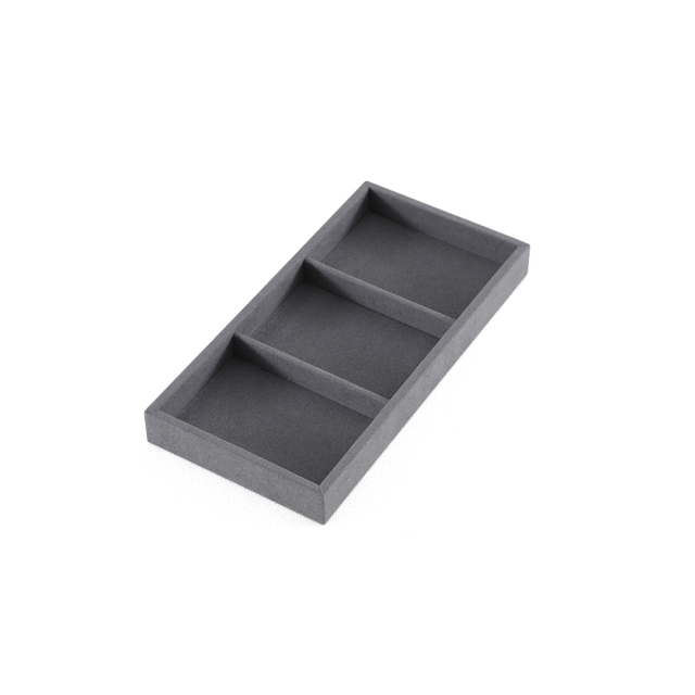 Yinbeini Ring Earring  Bracelet Necklace Display Case with Cover Tray Drawer Jewelry Storage Tray Microfiber Jewelry Organizer P013