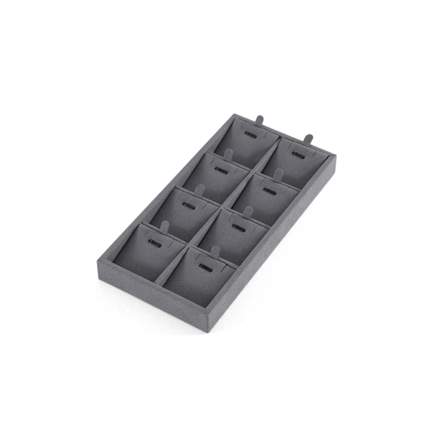 Yinbeini Ring Earring  Bracelet Necklace Display Case with Cover Tray Drawer Jewelry Storage Tray Microfiber Jewelry Organizer P013
