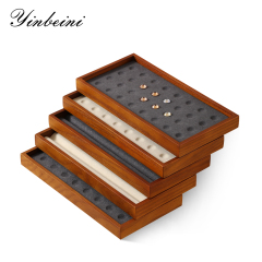Yinbeini Solid wood bare diamond storage tray beads  pallet jewelry tray jewelry display tray beaded tray P023