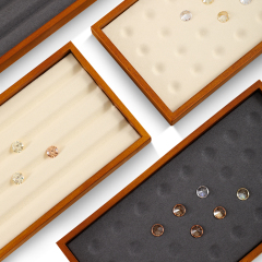 Yinbeini Solid wood bare diamond storage tray beads  pallet jewelry tray jewelry display tray beaded tray P023