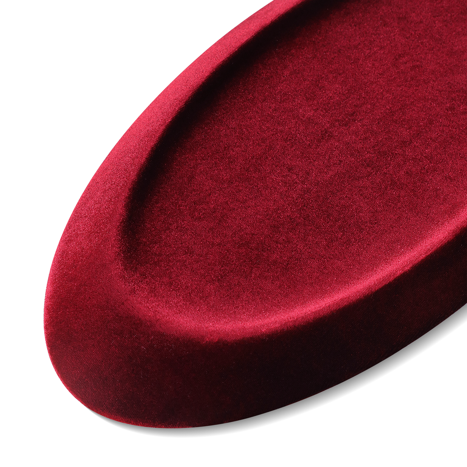 Yinbeini Velvet Material Outward-Sloping Oval Plate Display Tray For Pendants and Bracelets Jewelry Storage Display Tray P090