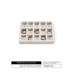 Yinbeini Velvet Jewelry Tray Drawers Organizer Plate Multi-Compartment Storage for Earrings Ring Necklace Bracelets Watch P093
