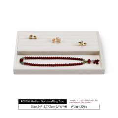 Yinbeini Velvet Jewelry Tray Drawers Organizer Plate Multi-Compartment Storage for Earrings Ring Necklace Bracelets Watch P093