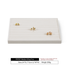 Yinbeini Velvet Jewelry Tray Drawers Organizer Plate Multi-Compartment Storage for Earrings Ring Necklace Bracelets Watch P093
