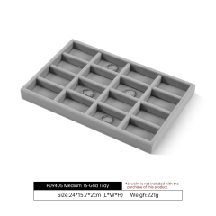 Yinbeini Velvet Jewelry Tray Drawers Organizer Plate Multi-Compartment Storage for Earrings Ring Necklace Bracelets Watch P093