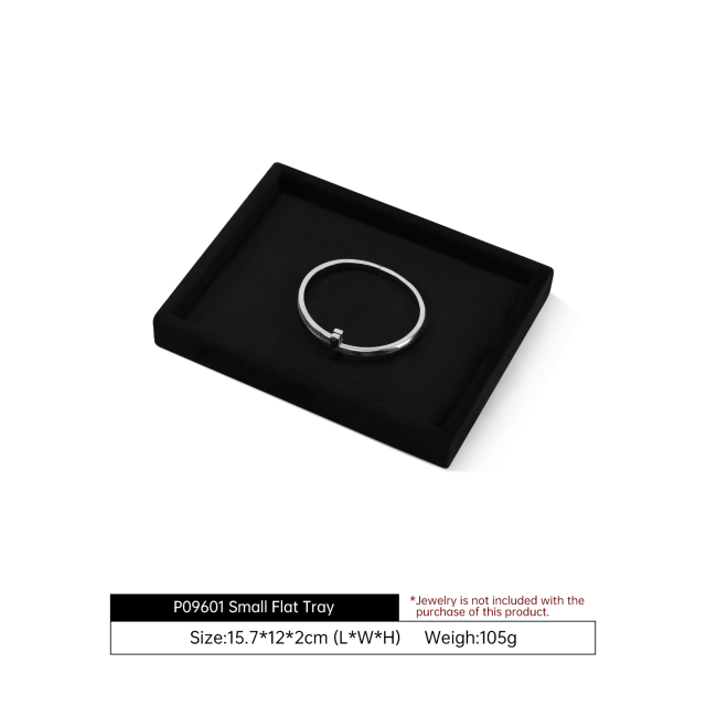 Yinbeini Velvet Jewelry Tray Drawers Organizer Plate Multi-Compartment Storage for Earrings Ring Necklace Bracelets Watch P093
