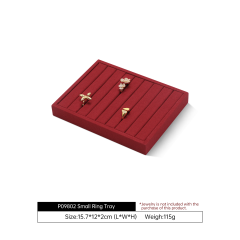 Yinbeini Linen Jewelry Display Tray Storage Organizer Rings Necklace Bracelet Showcase Plate Holder P097