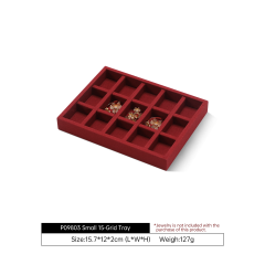 Yinbeini Linen Jewelry Display Tray Storage Organizer Rings Necklace Bracelet Showcase Plate Holder P097