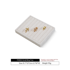 Yinbeini Cotton-Linen Jewelry Display Tray Ring Necklace Earrings Bracelet Brooches Storage Organizer Countertop Display P100