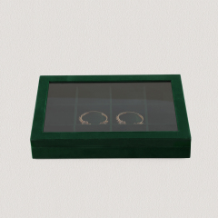 Yinbeini Professional Jewelry Display Tray High Grade Solid Wood and Microfiber Material for Window Display Counter Decoration P017
