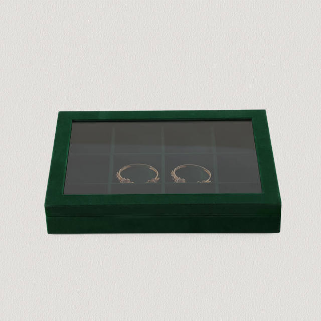 Yinbeini Professional Jewelry Display Tray High Grade Solid Wood and Microfiber Material for Window Display Counter Decoration P017