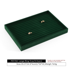 Yinbeini Professional Jewelry Display Tray High Grade Solid Wood and Microfiber Material for Window Display Counter Decoration P017