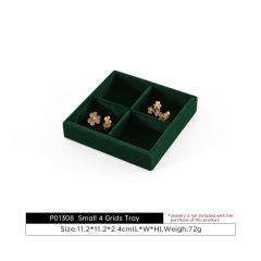 Yinbeini Professional Jewelry Display Tray High Grade Solid Wood and Microfiber Material for Window Display Counter Decoration P017
