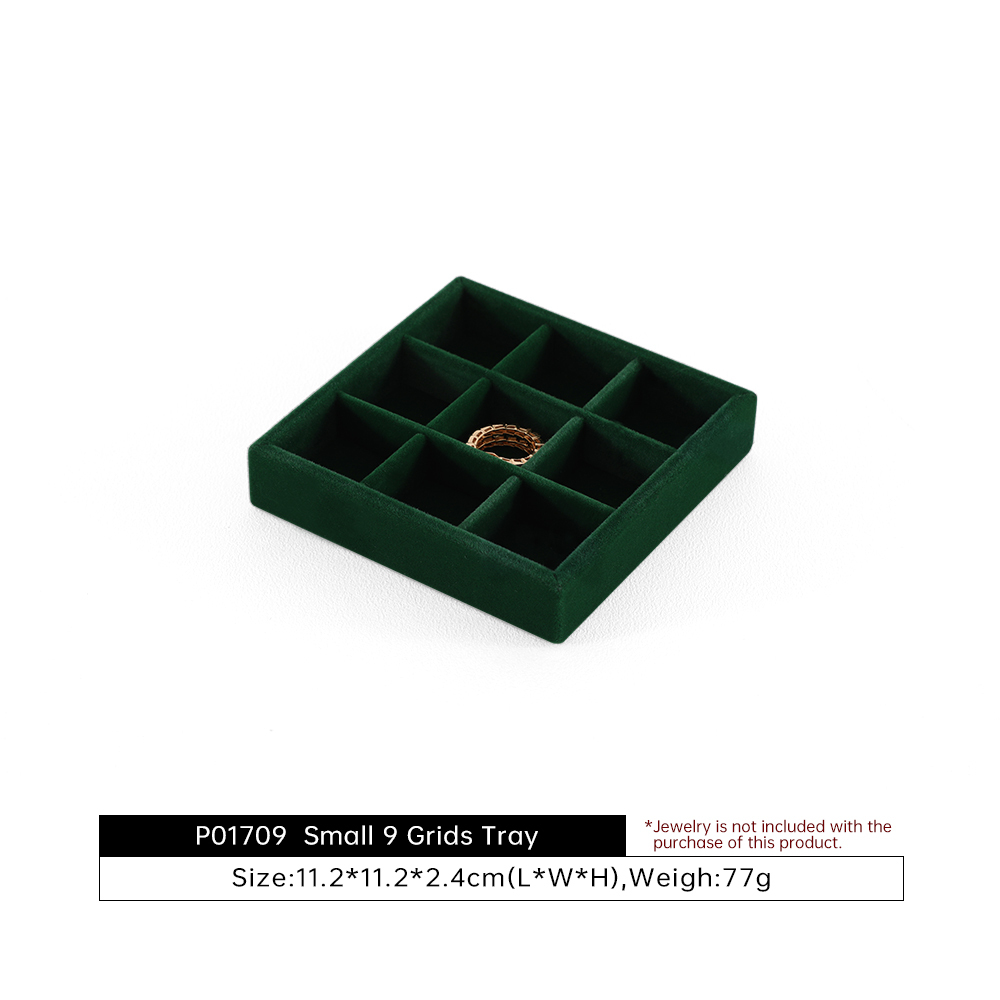 Yinbeini Professional Jewelry Display Tray High Grade Solid Wood and Microfiber Material for Window Display Counter Decoration P017