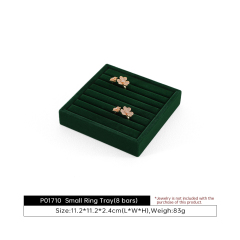 Yinbeini Professional Jewelry Display Tray High Grade Solid Wood and Microfiber Material for Window Display Counter Decoration P017