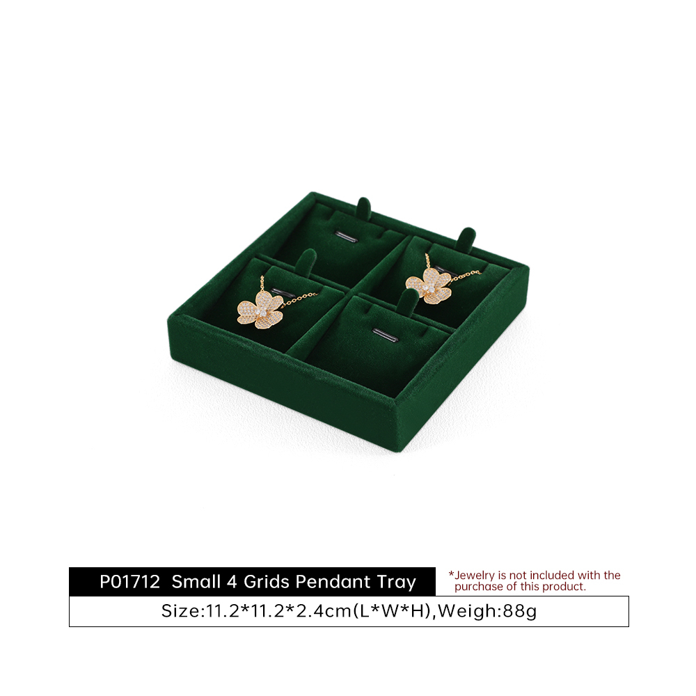 Yinbeini Professional Jewelry Display Tray High Grade Solid Wood and Microfiber Material for Window Display Counter Decoration P017