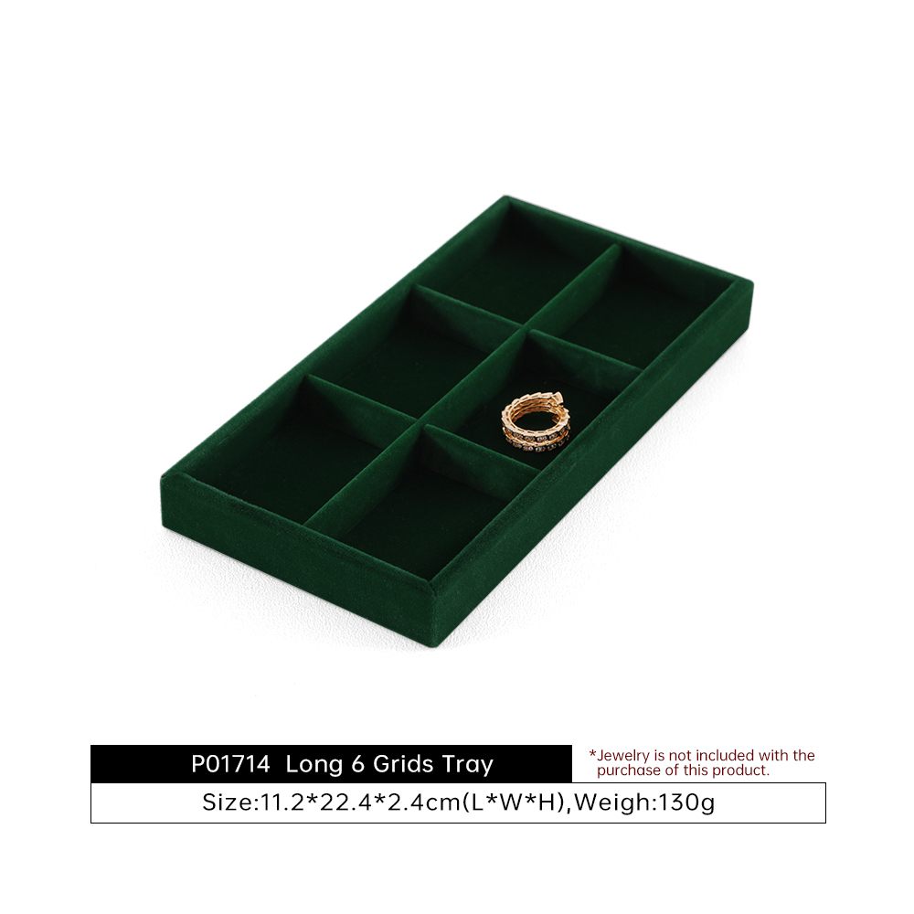 Yinbeini Professional Jewelry Display Tray High Grade Solid Wood and Microfiber Material for Window Display Counter Decoration P017
