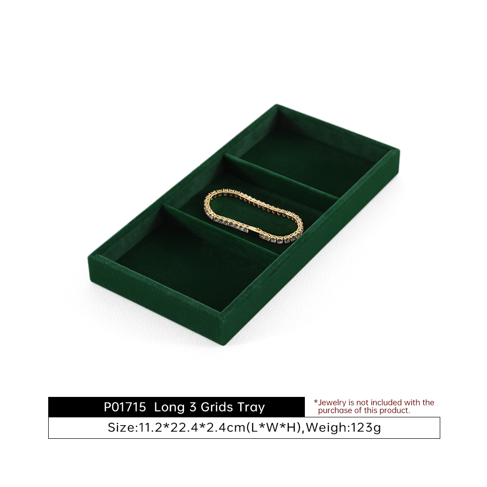 Yinbeini Professional Jewelry Display Tray High Grade Solid Wood and Microfiber Material for Window Display Counter Decoration P017