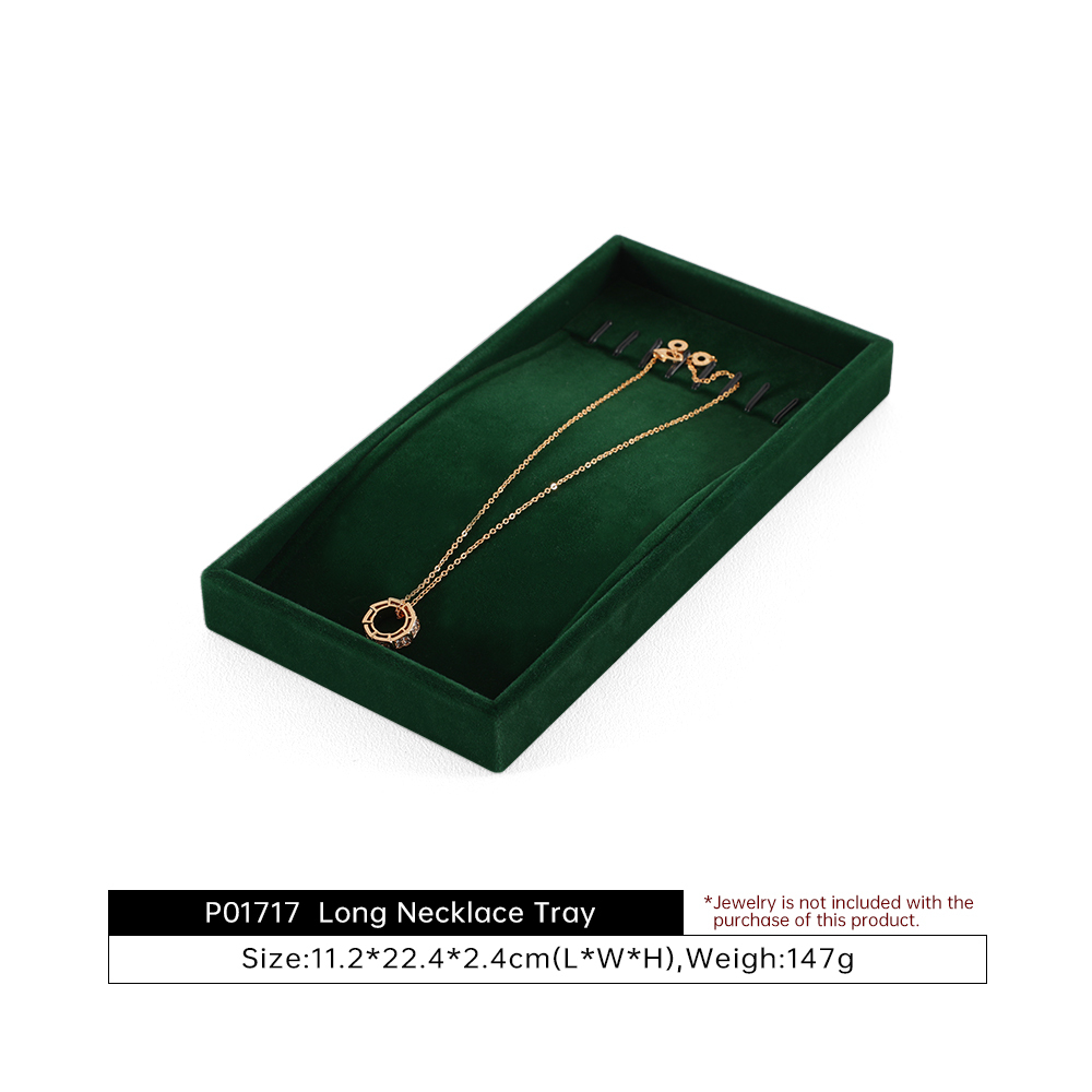 Yinbeini Professional Jewelry Display Tray High Grade Solid Wood and Microfiber Material for Window Display Counter Decoration P017