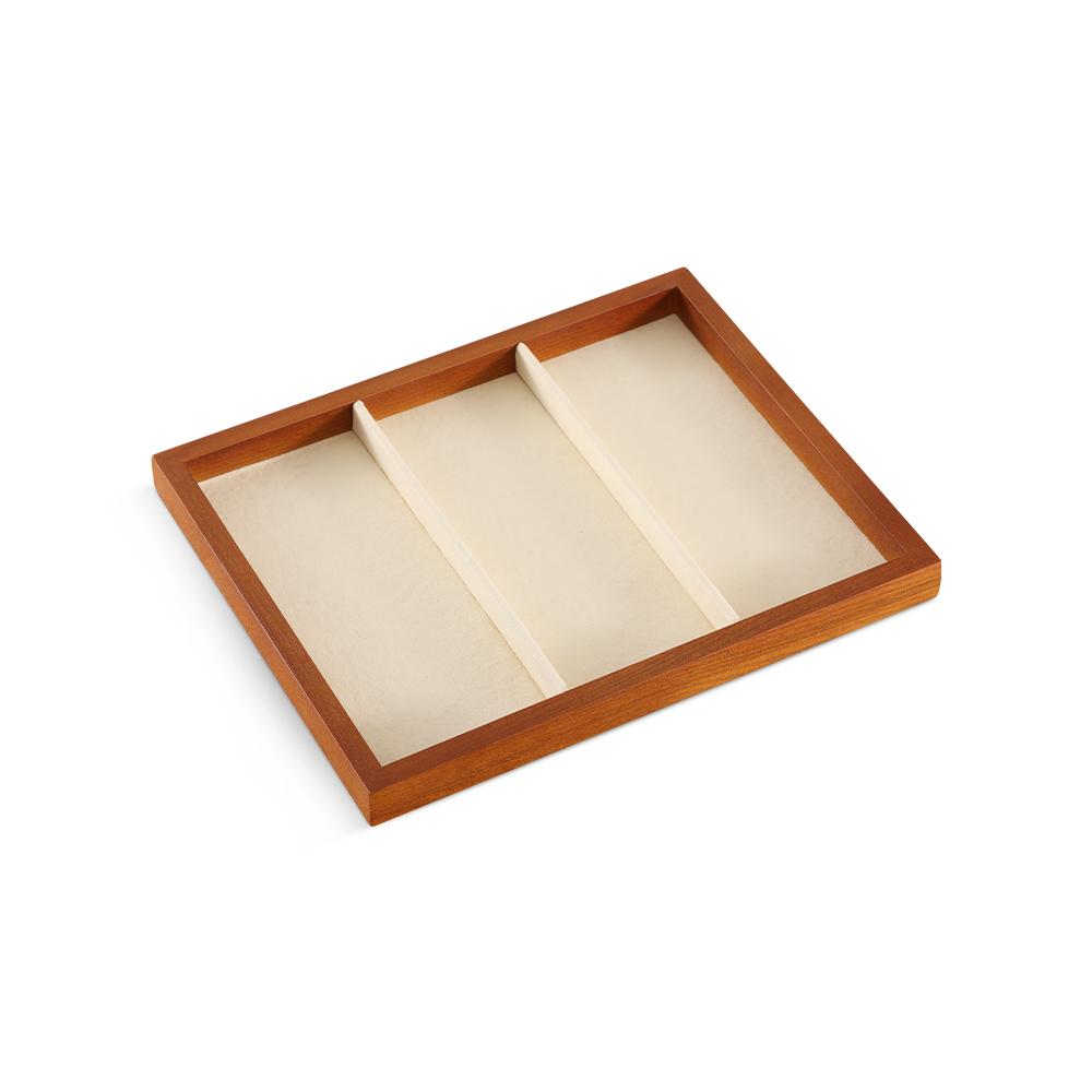 Yinbeini Jewelry tray storage solid wood yellow wood bracelet earrings ring bracelet necklace display tray jewelry display wooden tray P026