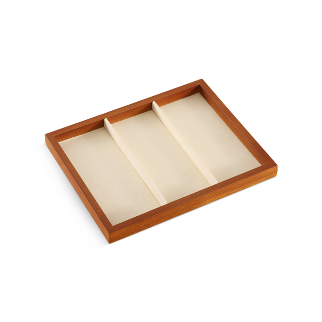 Yinbeini Jewelry tray storage solid wood yellow wood bracelet earrings ring bracelet necklace display tray jewelry display wooden tray P026