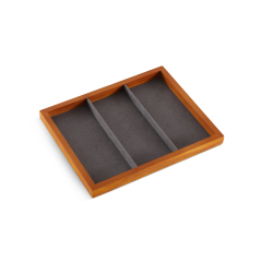Yinbeini Jewelry tray storage solid wood yellow wood bracelet earrings ring bracelet necklace display tray jewelry display wooden tray P026
