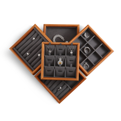 Yinbeini Jewelry storage tray jewelry display pallet empty ring tray pendant tray bracelet bracelet arc solid wood jewelry display tray P027