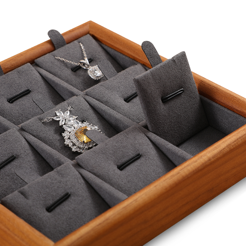 Yinbeini Jewelry storage tray jewelry display pallet empty ring tray pendant tray bracelet bracelet arc solid wood jewelry display tray P027