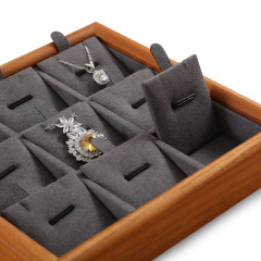 Yinbeini Jewelry storage tray jewelry display pallet empty ring tray pendant tray bracelet bracelet arc solid wood jewelry display tray P027