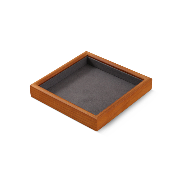 Yinbeini Jewelry storage tray jewelry display pallet empty ring tray pendant tray bracelet bracelet arc solid wood jewelry display tray P027