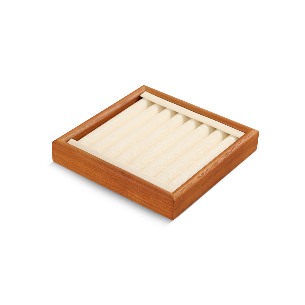 Yinbeini Jewelry storage tray jewelry display pallet empty ring tray pendant tray bracelet bracelet arc solid wood jewelry display tray P027