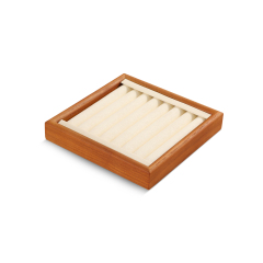 Yinbeini Jewelry storage tray jewelry display pallet empty ring tray pendant tray bracelet bracelet arc solid wood jewelry display tray P027