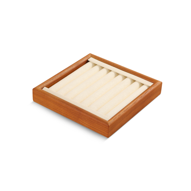 Yinbeini Jewelry storage tray jewelry display pallet empty ring tray pendant tray bracelet bracelet arc solid wood jewelry display tray P027