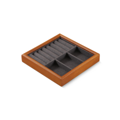Yinbeini Jewelry storage tray jewelry display pallet empty ring tray pendant tray bracelet bracelet arc solid wood jewelry display tray P027
