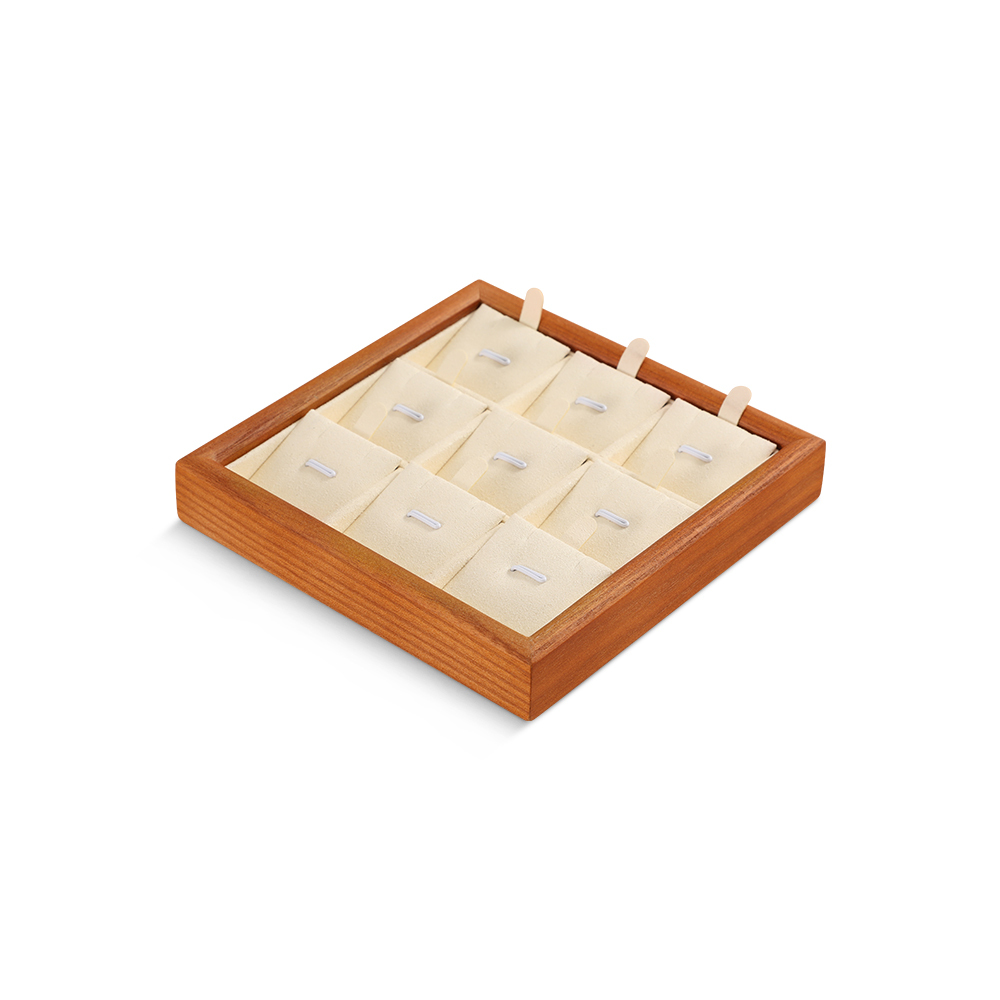 Yinbeini Jewelry storage tray jewelry display pallet empty ring tray pendant tray bracelet bracelet arc solid wood jewelry display tray P027