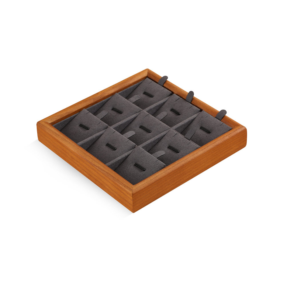 Yinbeini Jewelry storage tray jewelry display pallet empty ring tray pendant tray bracelet bracelet arc solid wood jewelry display tray P027