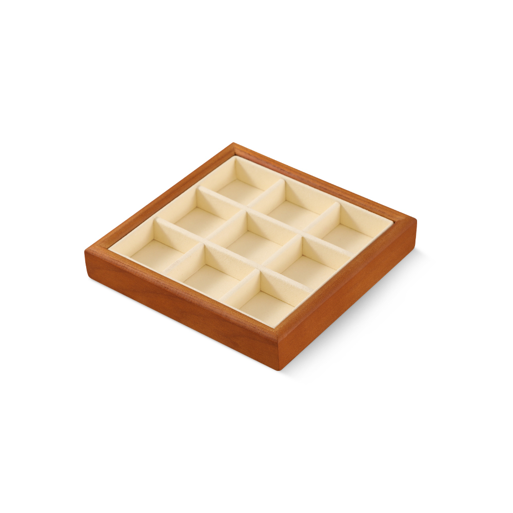 Yinbeini Jewelry storage tray jewelry display pallet empty ring tray pendant tray bracelet bracelet arc solid wood jewelry display tray P027