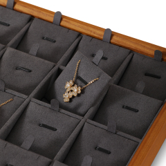 Yinbeini Jewelry storage tray jewelry display pallet empty ring tray pendant tray bracelet bracelet inner oblique solid wood jewelry display tray P028