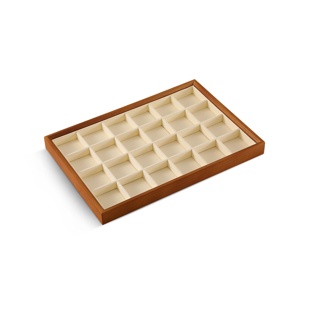 Yinbeini Jewelry storage tray jewelry display pallet empty ring tray pendant tray bracelet bracelet inner oblique solid wood jewelry display tray P028