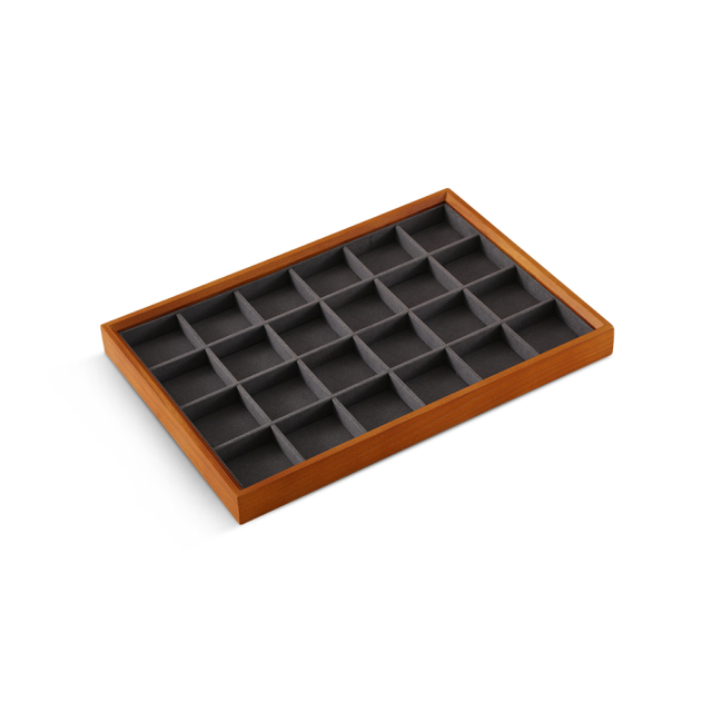 Yinbeini Jewelry storage tray jewelry display pallet empty ring tray pendant tray bracelet bracelet inner oblique solid wood jewelry display tray P028