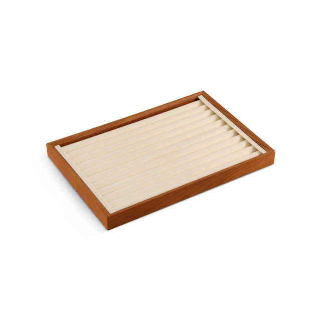 Yinbeini Jewelry storage tray jewelry display pallet empty ring tray pendant tray bracelet bracelet inner oblique solid wood jewelry display tray P028