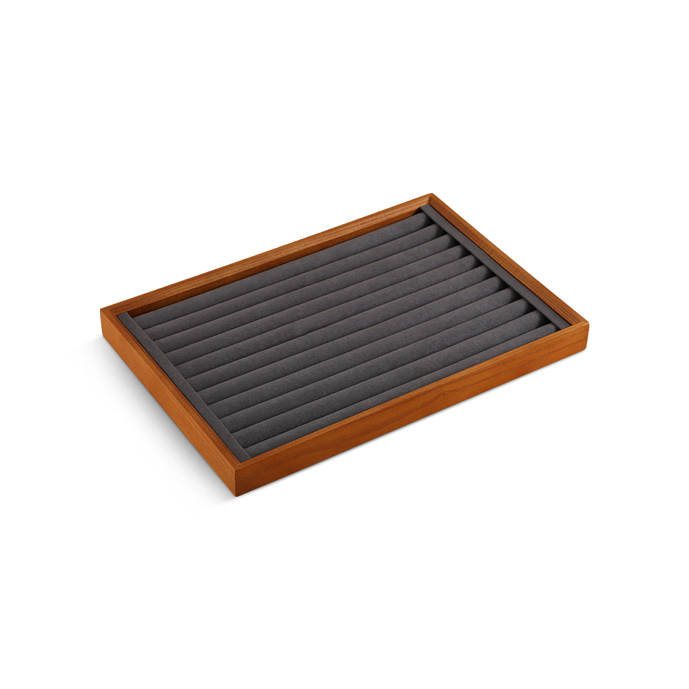 Yinbeini Jewelry storage tray jewelry display pallet empty ring tray pendant tray bracelet bracelet inner oblique solid wood jewelry display tray P028