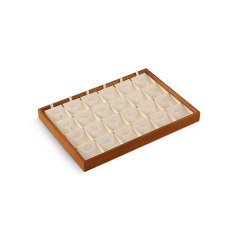 Yinbeini Jewelry storage tray jewelry display pallet empty ring tray pendant tray bracelet bracelet inner oblique solid wood jewelry display tray P028
