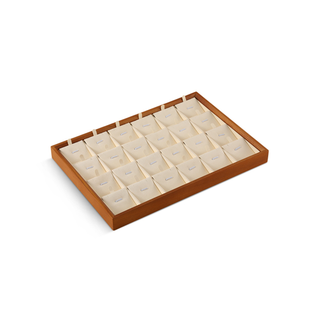 Yinbeini Jewelry storage tray jewelry display pallet empty ring tray pendant tray bracelet bracelet inner oblique solid wood jewelry display tray P028