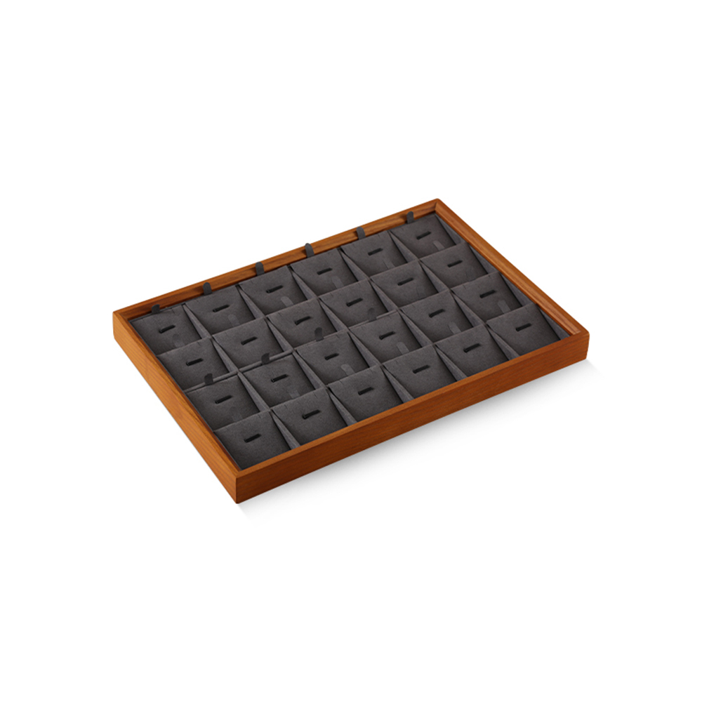 Yinbeini Jewelry storage tray jewelry display pallet empty ring tray pendant tray bracelet bracelet inner oblique solid wood jewelry display tray P028