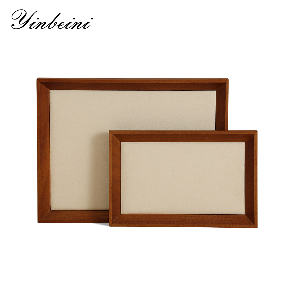 Yinbeini Jewelry storage tray jewelry display pallet flat tray inclined solid wood bracelet bracelet ring necklace jewelry display tray P029