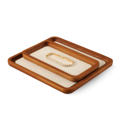 Yinbeini arc solid wood jewelry storage tray bracelet ring necklace jewelry display tray Jewelry display flat pallet P030