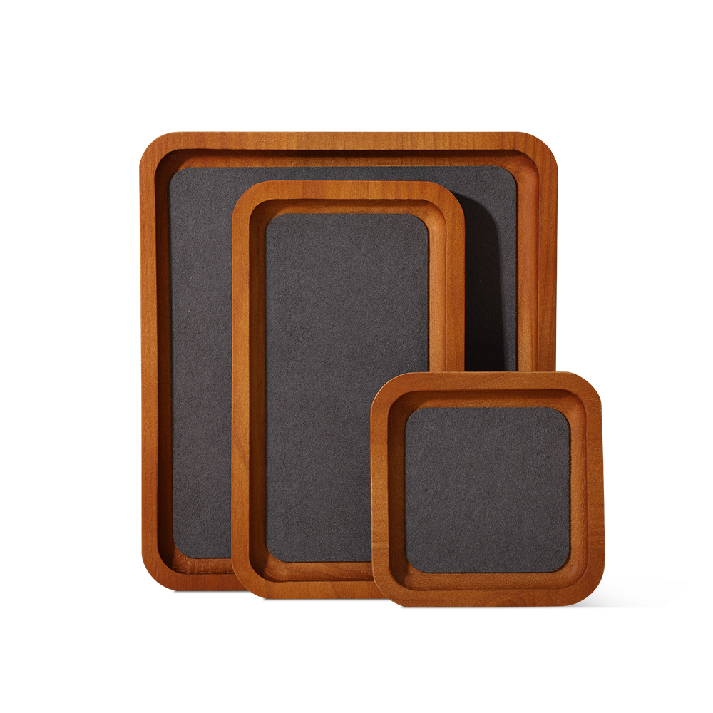 Yinbeini arc solid wood jewelry storage tray bracelet ring necklace jewelry display tray Jewelry display flat pallet P030