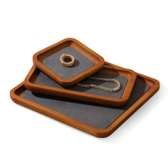 Yinbeini arc solid wood jewelry storage tray bracelet ring necklace jewelry display tray Jewelry display flat pallet P030